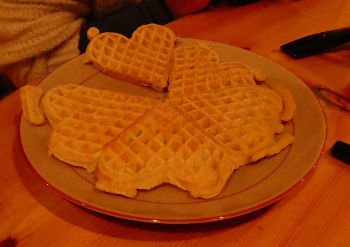 ワッフル！ノルウェー☆バター、卵なし