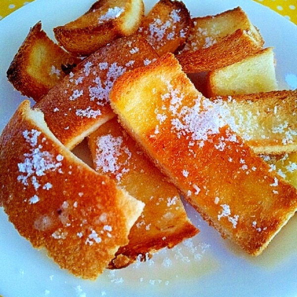 余ったパン耳で サクサク シナモンシュガー揚げパン