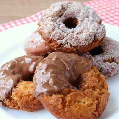 ホットケーキミックスで♪豆腐入りの焼きドーナッツ