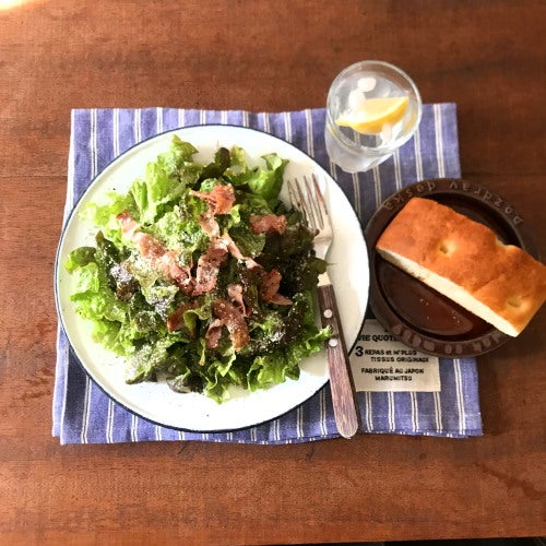 即席サラダ2種 ひじきサラダとベーコンレタスサラダ＊超熟フォカッチャに合うレシピ山本ゆりオフィシャルブログ「含み笑いのカフェごはん『syunkon』」Poweredby Ameba