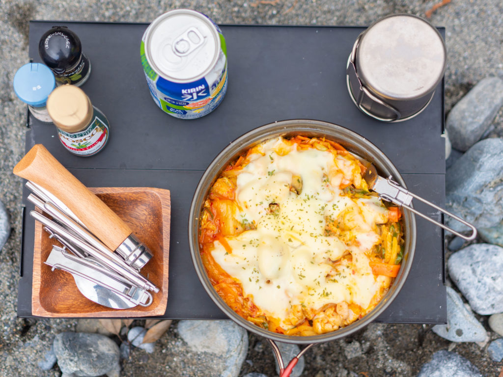 ビールもごはんも進む！焼き鳥缶で作るお手軽チーズタッカルビ キャンプめし①＆GP