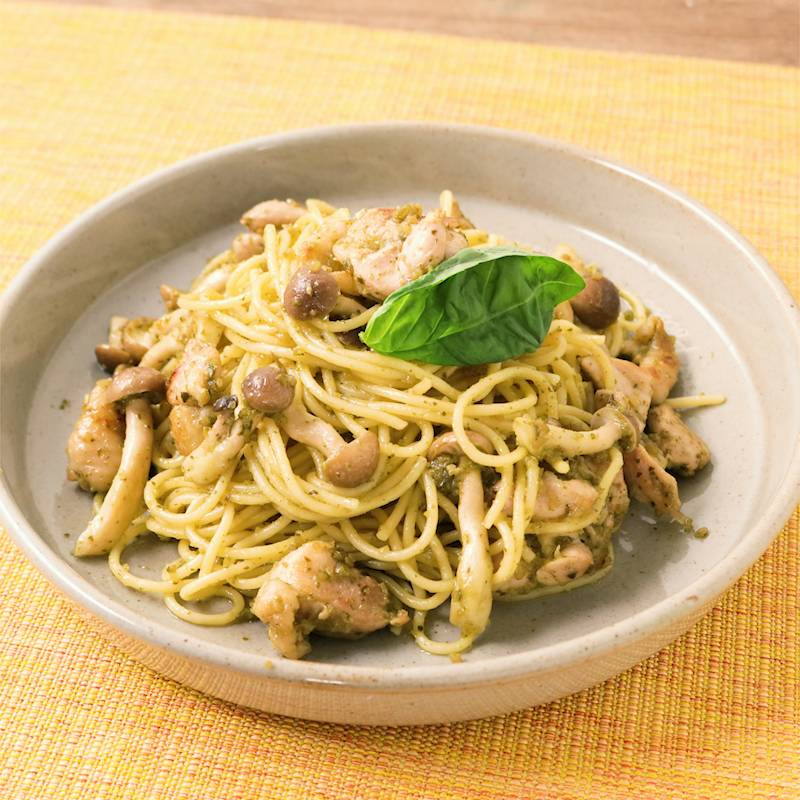 シーフードのバジルパスタ