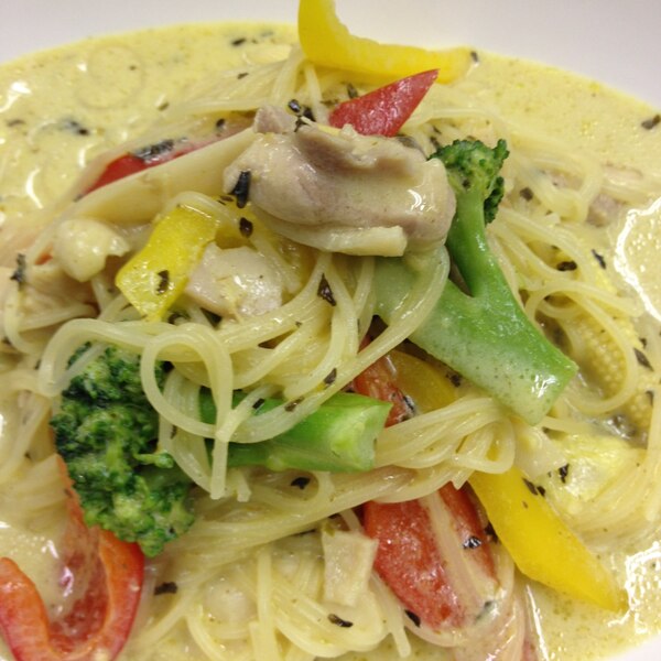 さっぱり仕立て♪ 信州産きのこの豆乳グリーンカレー 辛口- プライトーム