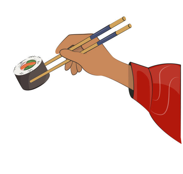 エビ入りの伝統的な日本料理おにぎり。プレート内の面白い幸せな文字。おむすび・握りめし・おにぎり。漫画風のベクトルイラスト. ストックベクター©Iuliia_Ponomareva 550968632