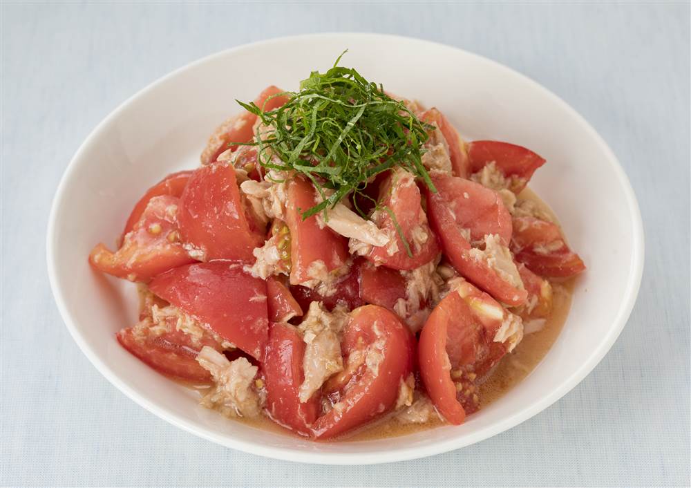 トマトとツナの 玉ねぎドレッシングサラダ
