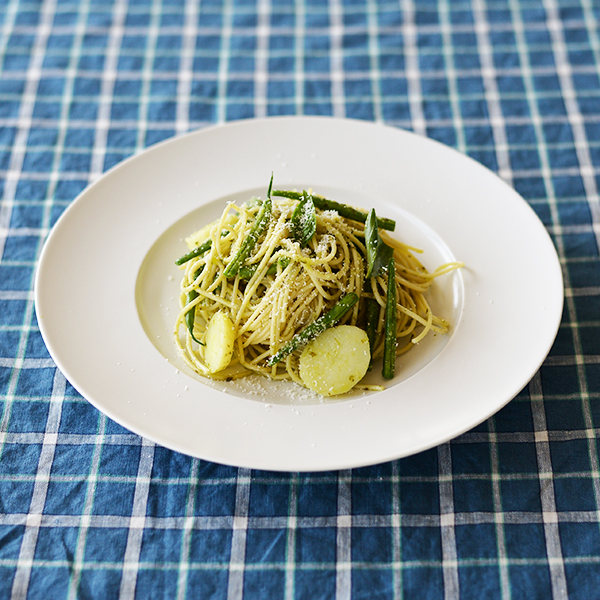 「かつおの冷製スパゲッティ」の献立