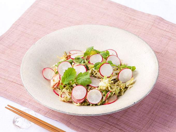 ほうれん草とラディッシュのツナサラダ