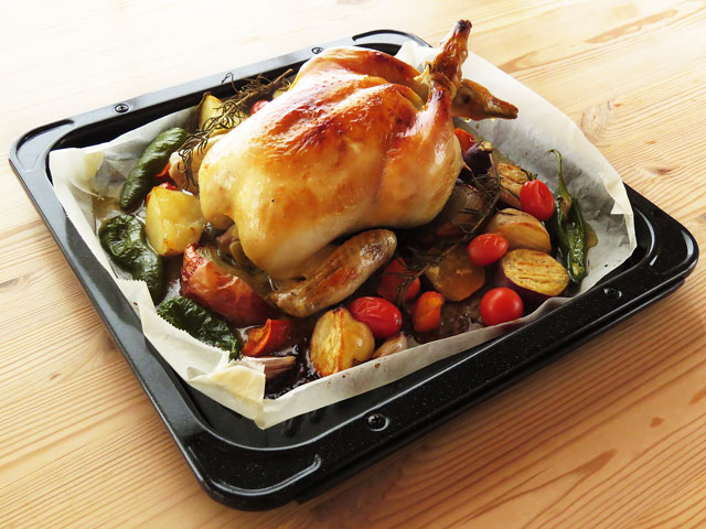 やわらかローストチキン、鶏の丸焼きの作り方