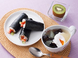 今日の献立 2024年1月15日 月 「焼肉のり巻き」 - E・レシピ 1 1ページ