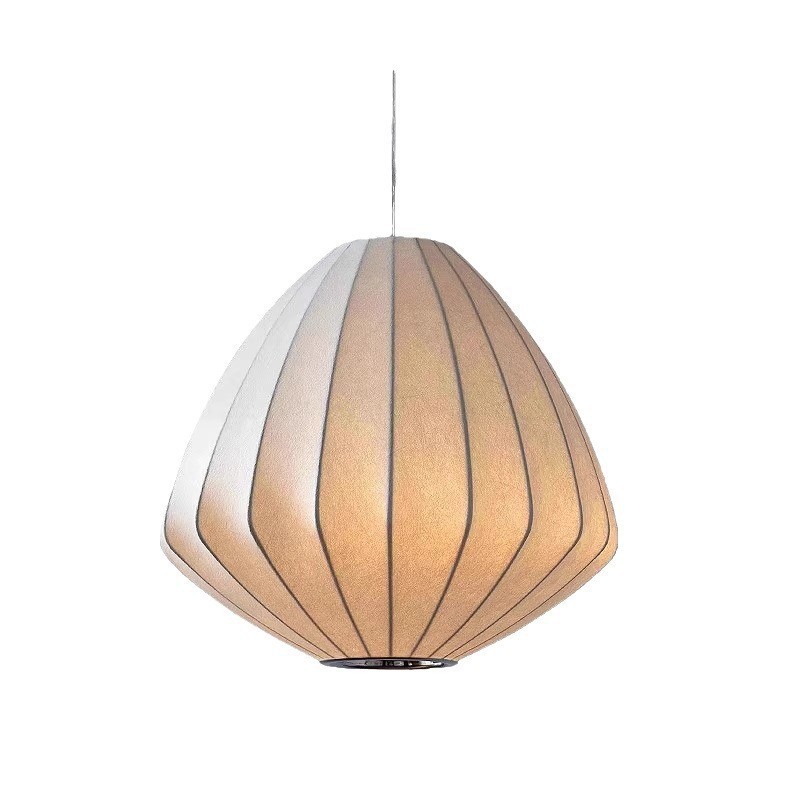 クーポン配布中！ 侘び寂びスタイル リビングペンダント レトロ吊り下げランプ モダン中華ランタン シルクカバー照明 ベッドサイド禅ライト 和風民宿照明ダイニングムードライト 和紙ランプシェード