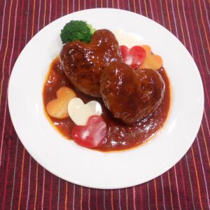 あのお店風ワンプレート ハンバーグご飯少なめ