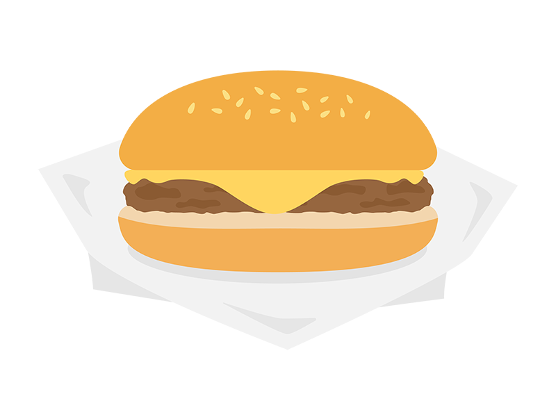 野菜たっぷりヘルシーチーズバーガー イラスト素材6247725- フォトライブラリ