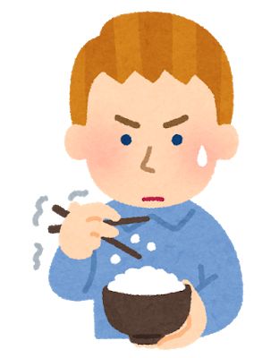 泣きながらご飯を食べる人のイラスト 男性かわいいフリー素材集 いらすとや