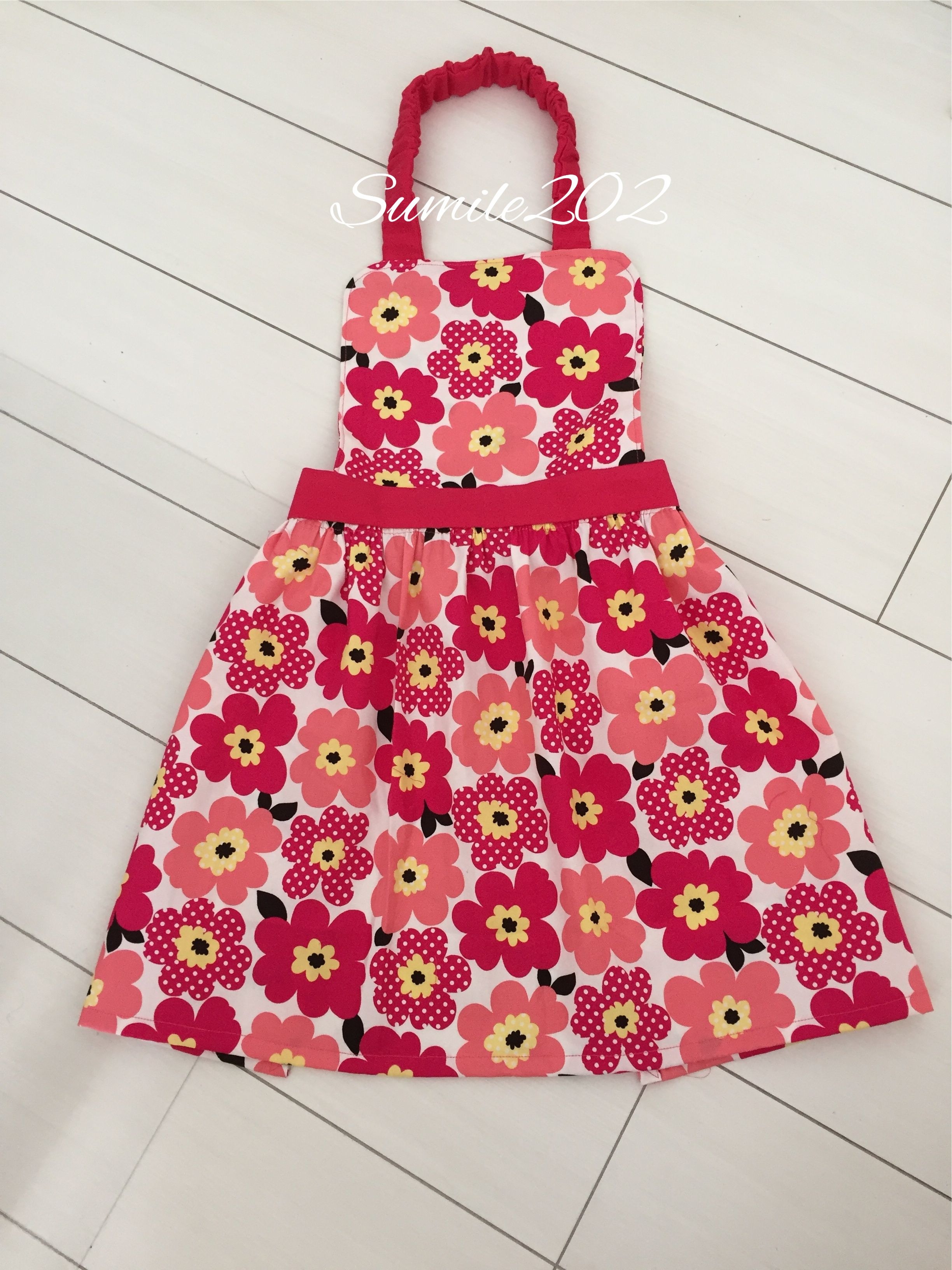 子供用エプロンの作り方 150～160サイズ かぶるだけで簡単着脱型紙なしで作れますキッズエプロン