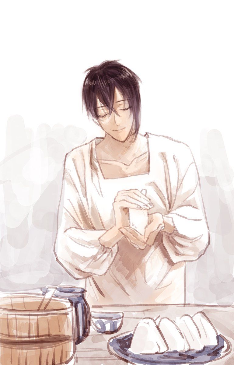 おにぎりを握る人のイラスト暮らしのイラスト