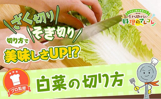 白菜」のかたい芯がやわらかくトロトロになる切り方