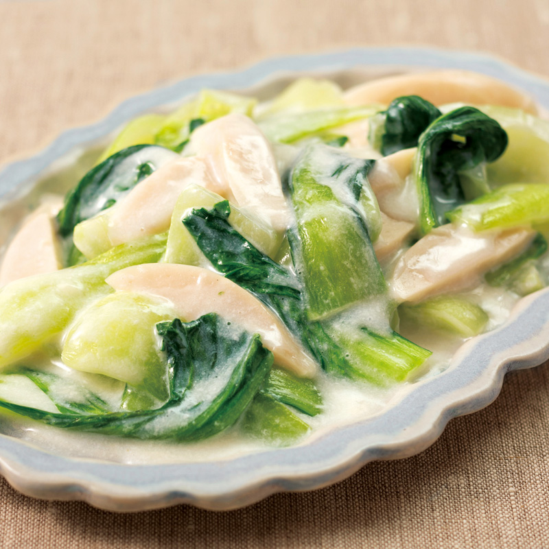 チンゲン菜のクリーム煮〜母の味〜 by Yumi0405。クックパッド簡単おいしいみんなのレシピが392万品