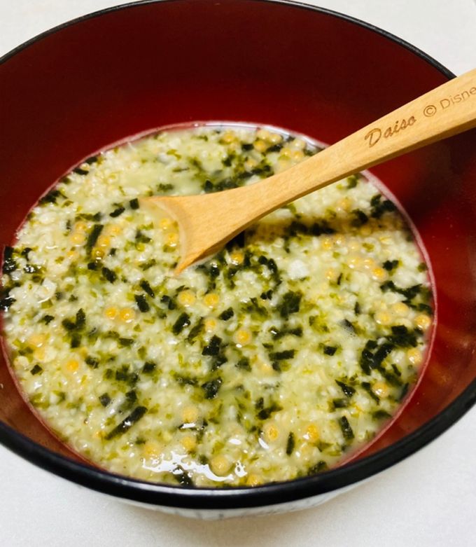 オートミールお茶漬け 米化