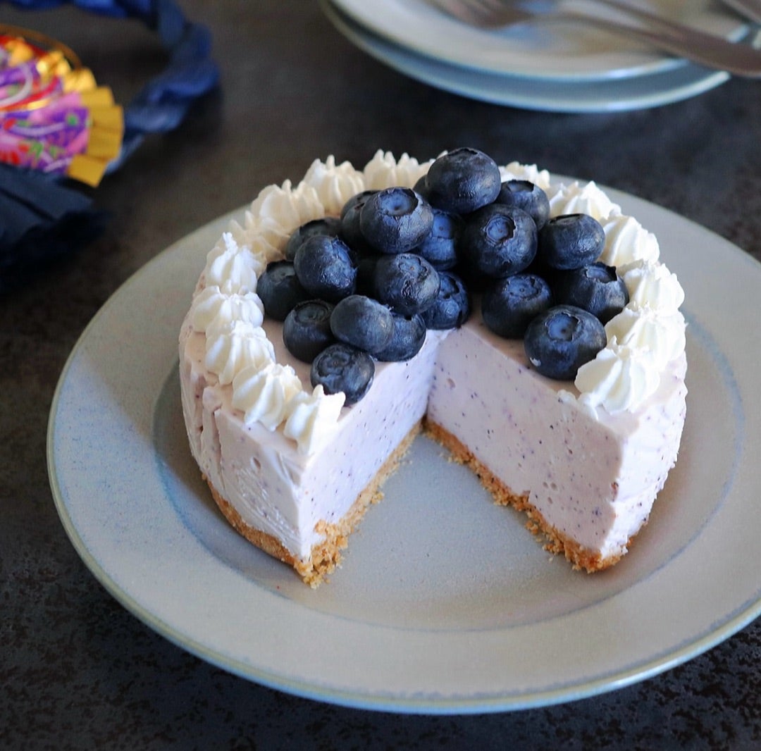 KOZレシピ ブルーベリーのグラデーションレアチーズケーキKOZブログ