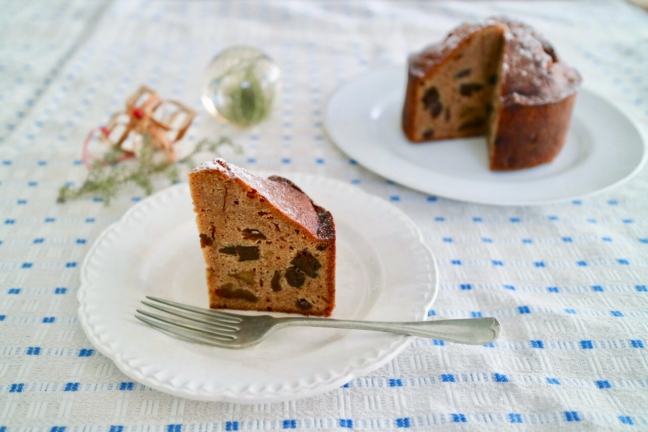 ドライフルーツとくるみのパウンドケーキ