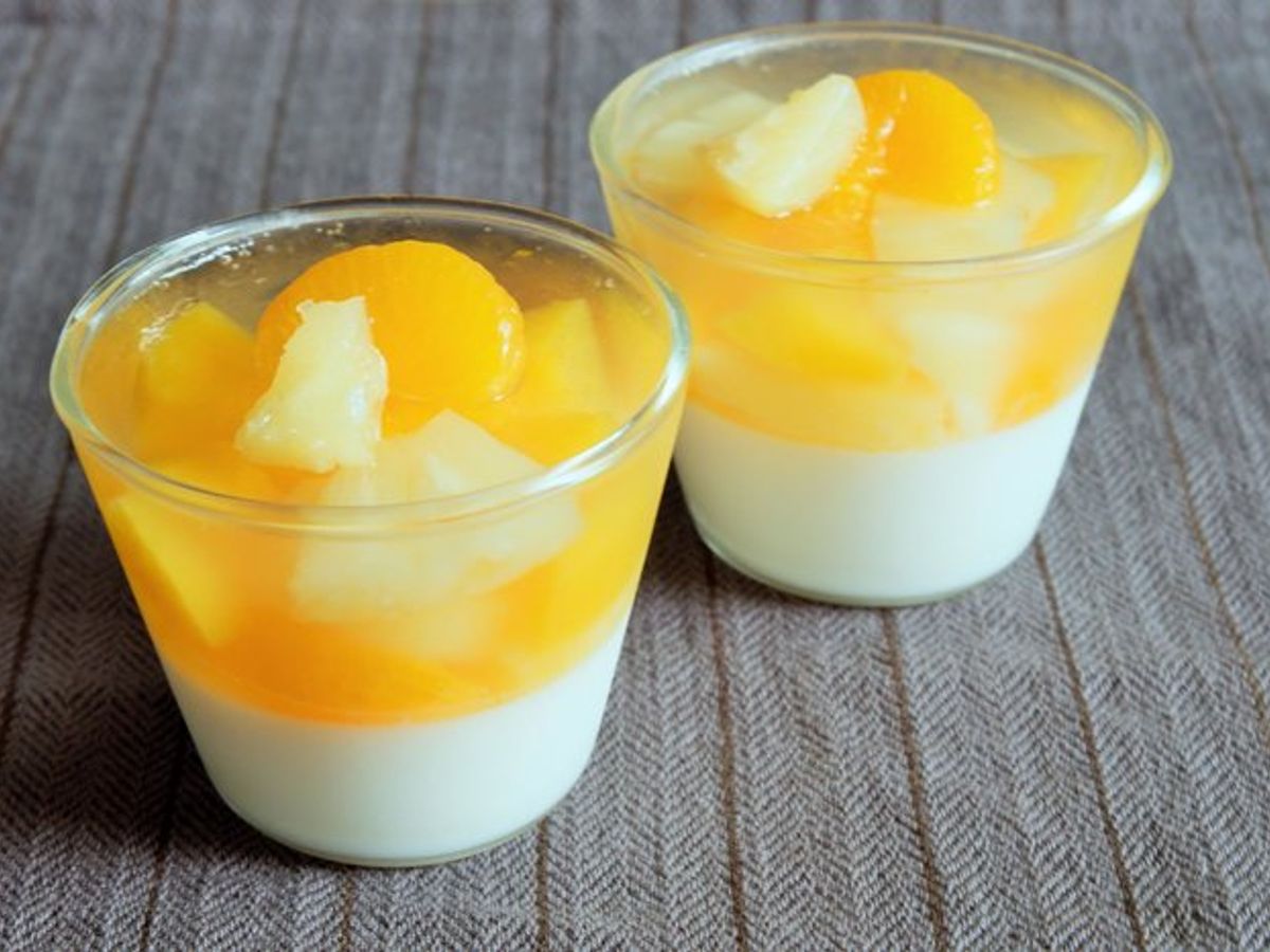 オレンジとミルクの二層ゼリー by ☆えみかふぇ☆クックパッド簡単おいしいみんなのレシピが392万品