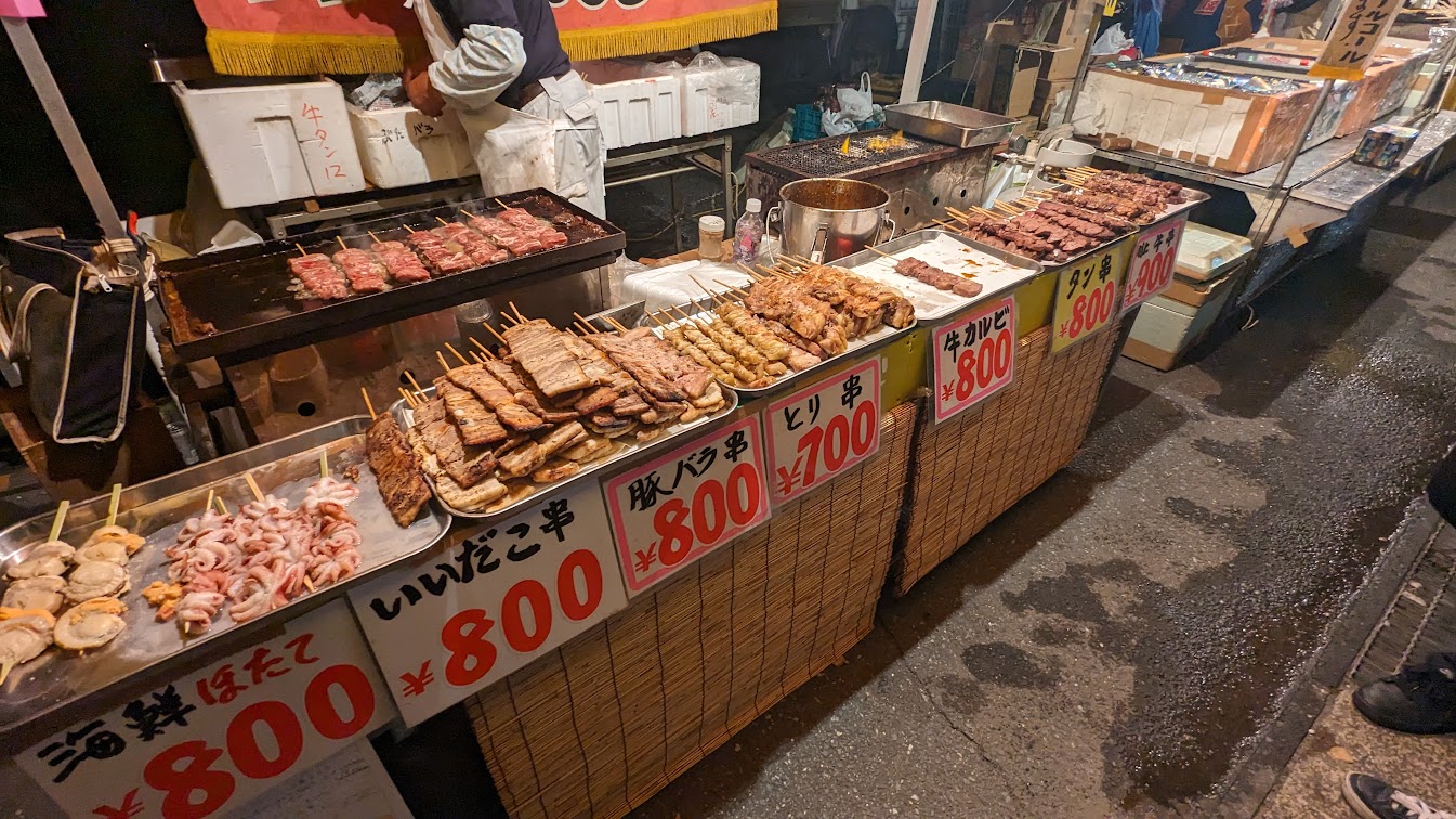 魚介の串焼きが豊富な屋台「frestocks フリストックス 」フリー素材やモデル写真