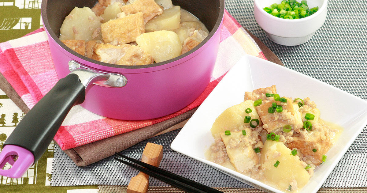 ボリューム満点！「厚揚げとじゃがいも」で作るラクうまおかずフーディストノート