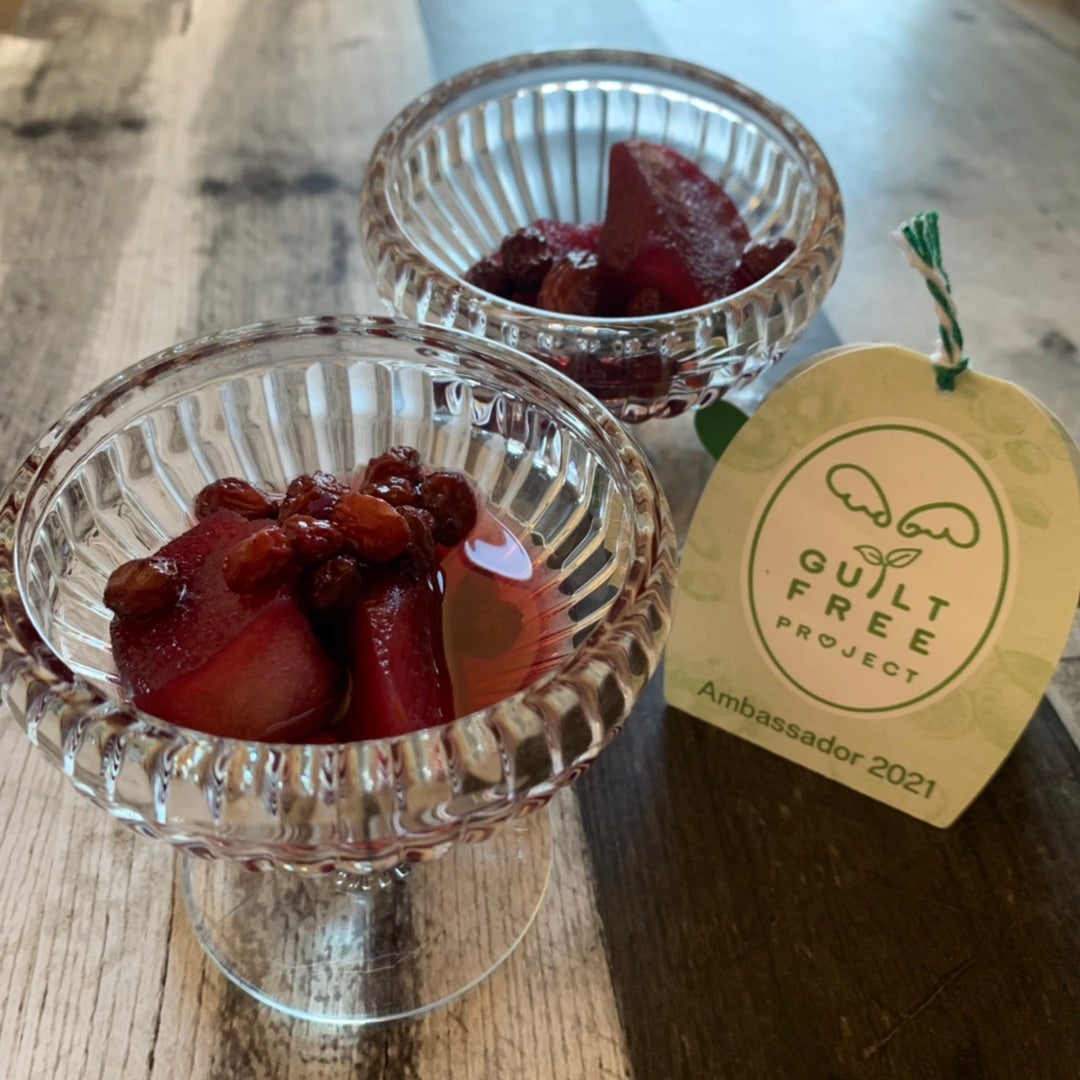 リンゴの赤ワインコンポート