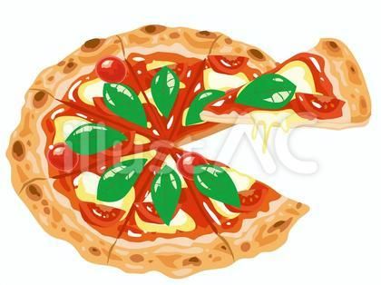 かわいいピザ漫画アイコンイラスト。分離されたフードアイコンコンセプト。フラット漫画スタイルPremiumベクトル素材