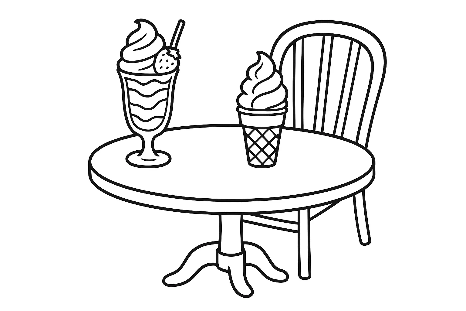 スイーツのおうち ぬりえイラスト - No: 1878185無料イラスト・フリー素材なら「イラストAC」