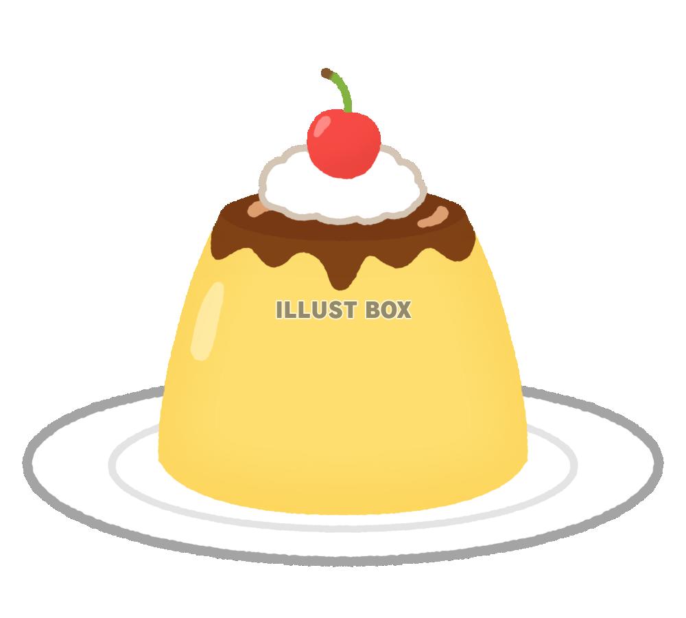 プリンみたいな富士山さくらんぼ付きのイラスト素材82376805- PIXTA