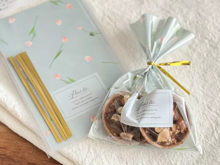 文字入りOPP袋がかわいい!チョコチップクッキーのラッピングラッピング富澤商店