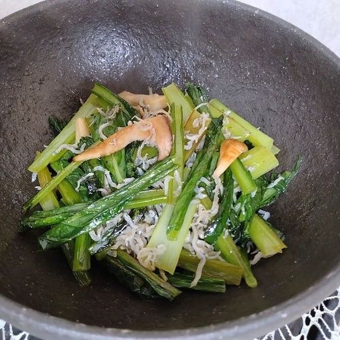 めんつゆで簡単！小松菜とじゃこのおひたし – にぎりっ娘。の公式サイト