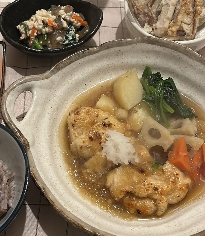 ブレンダーとめんつゆで時短！鶏ナスみぞれ煮