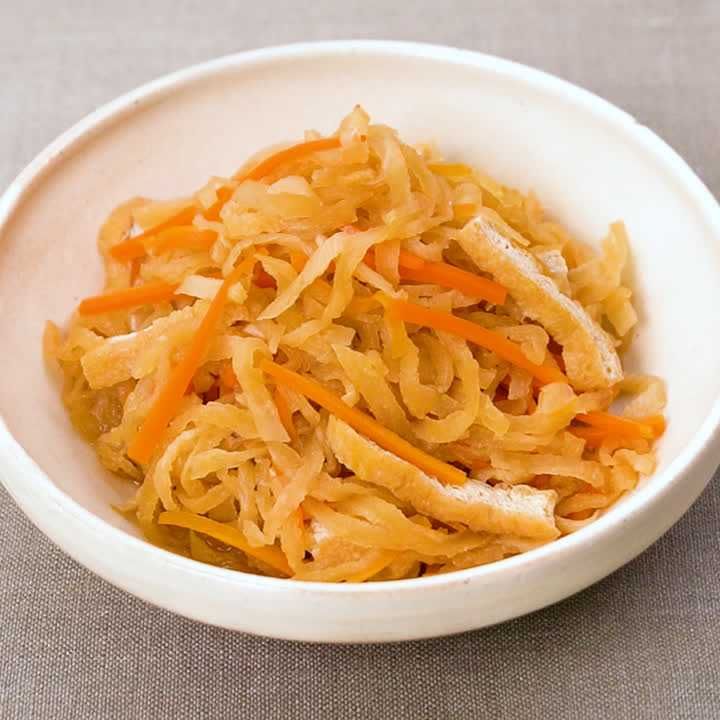 お弁当にも♪ 人参と油揚げのきんぴら