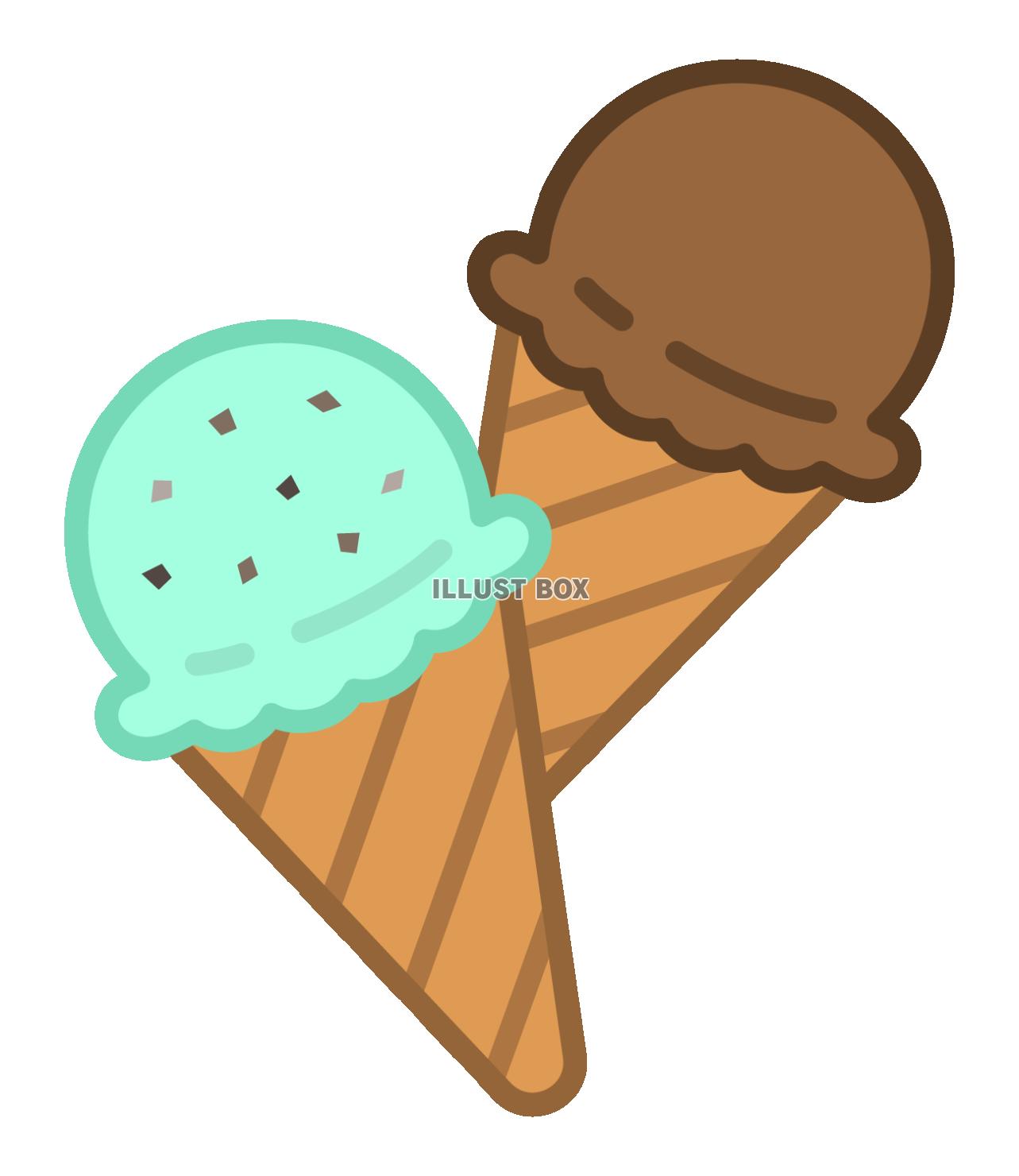 爽やかなミントアイスクリームとチョコレートチップイラスト素材透過、PNGフリー画像ダウンロード - Pngtree