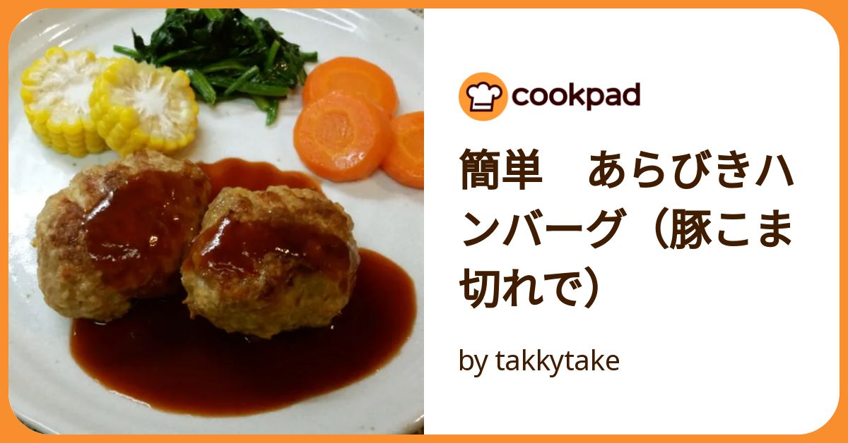 超あらびきで作る！豚こまのあらびきハンバーグ♪