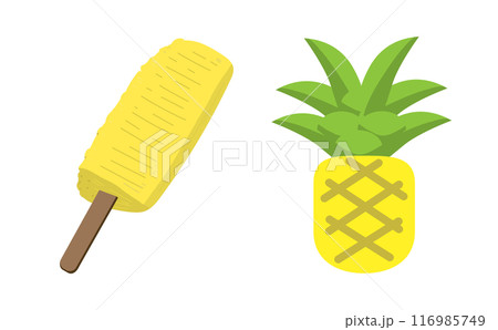 冷やしパインイラスト無料イラスト・フリー素材なら「イラストAC」