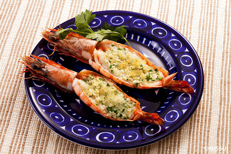 有頭海老の黄金マヨ焼き