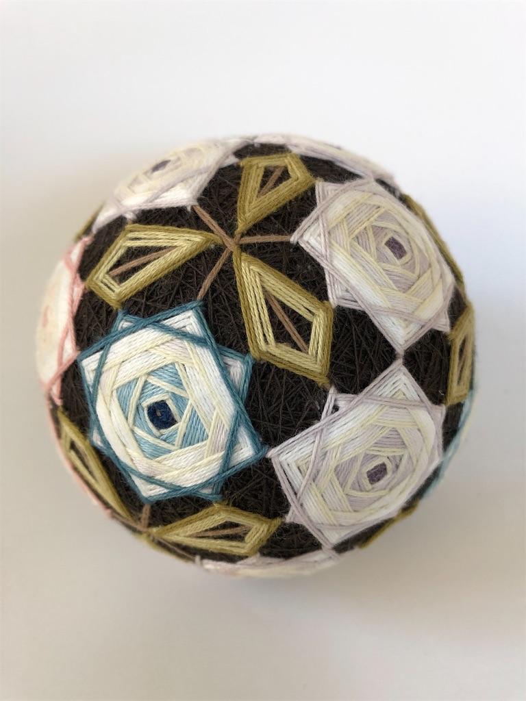 sachiyo 手まり 手まりキット「交差花」 テキストあり _KIT024-1讃岐かがり