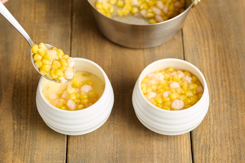 とうもろこしの茶碗蒸しおすすめレシピSalute Kitchen Supported by Funasho