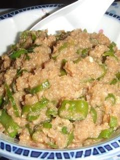 ご飯のお供に ししとうの肉味噌炒め