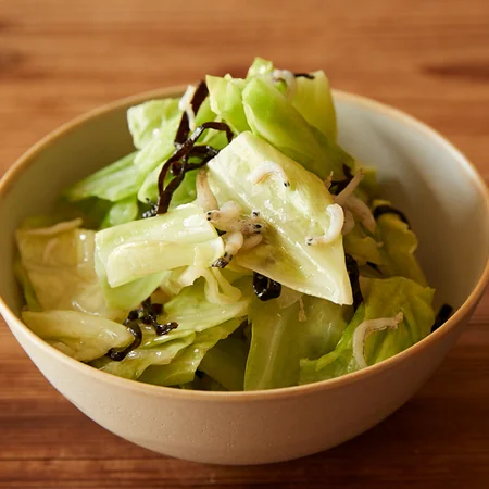 キャベツとしらすの大葉マリネ