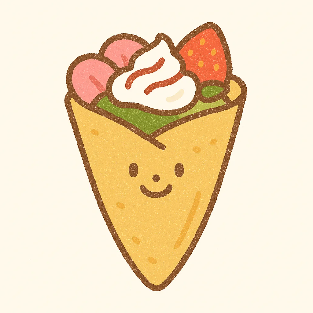 イチゴクレープ無料イラスト素材素材ラボ