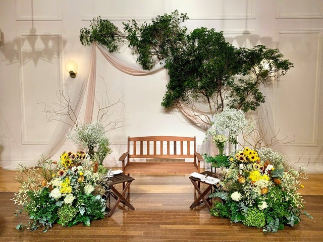 高砂装花を節約するためには、テーブルを小さくするのがポイント