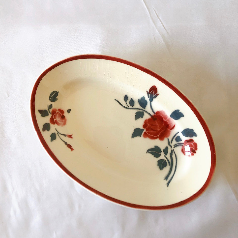 フランスアンティークラヴィエ前菜の皿スミレパープル