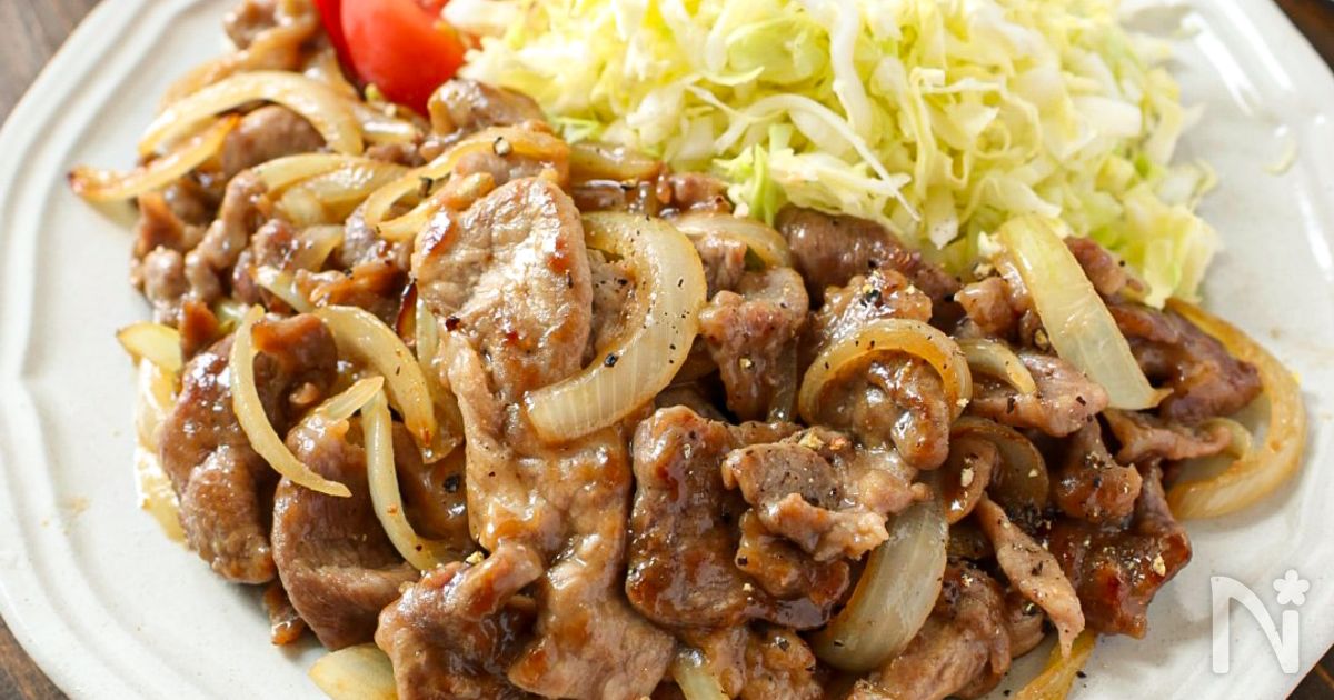 ポン酢でさっぱり！ 豚ロースとゆでレタスの柚子胡椒あえ