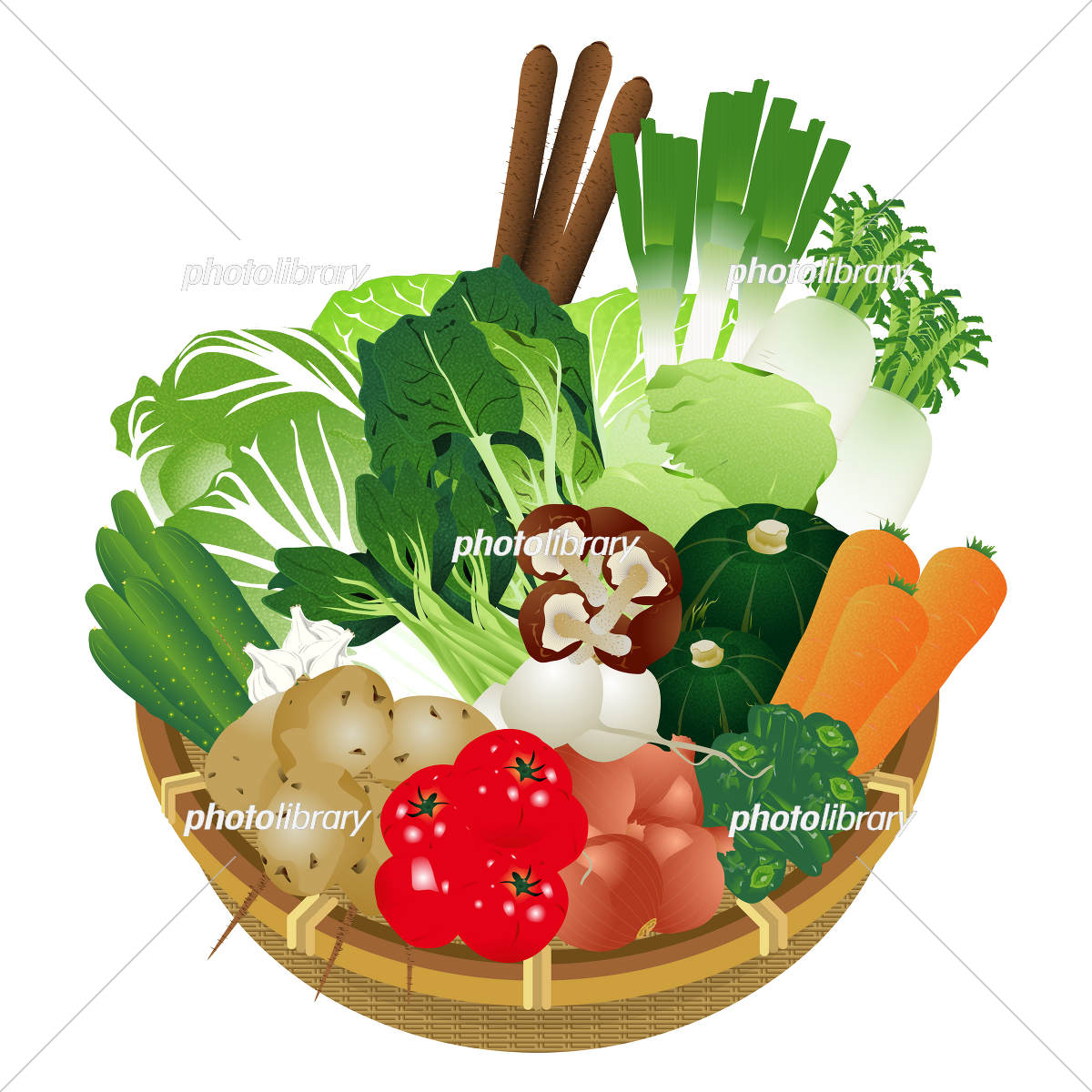 1,034 野菜 かご High Res Illustrations - Getty Images