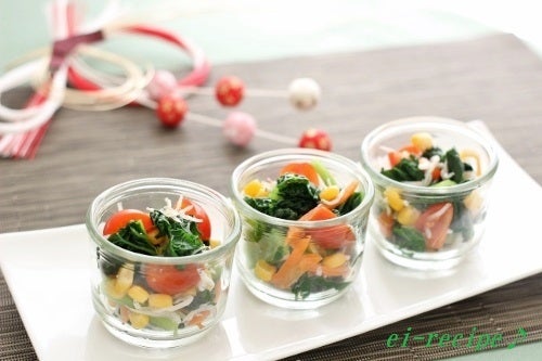 小松菜とちくわのわさびマヨ和え