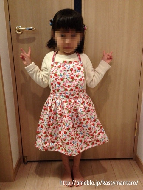 子ども用エプロンの作り方 - ぎんがむちっく 手作り子ども服や可愛い小物たち